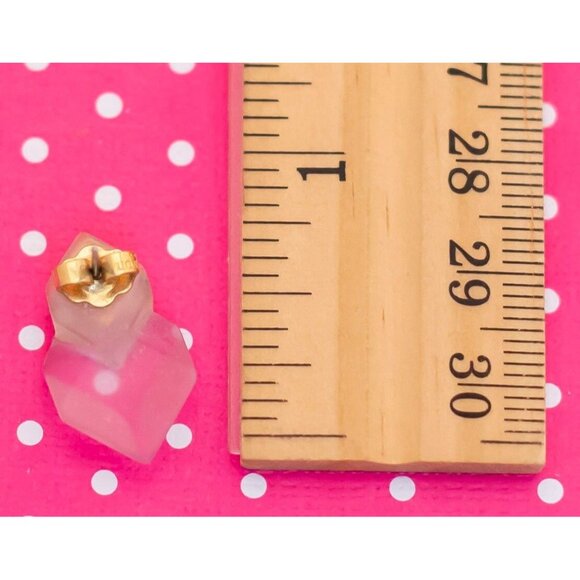 Vintage Crystal Cube Stud Earrings by Avon - P14 - Picture 2 of 2